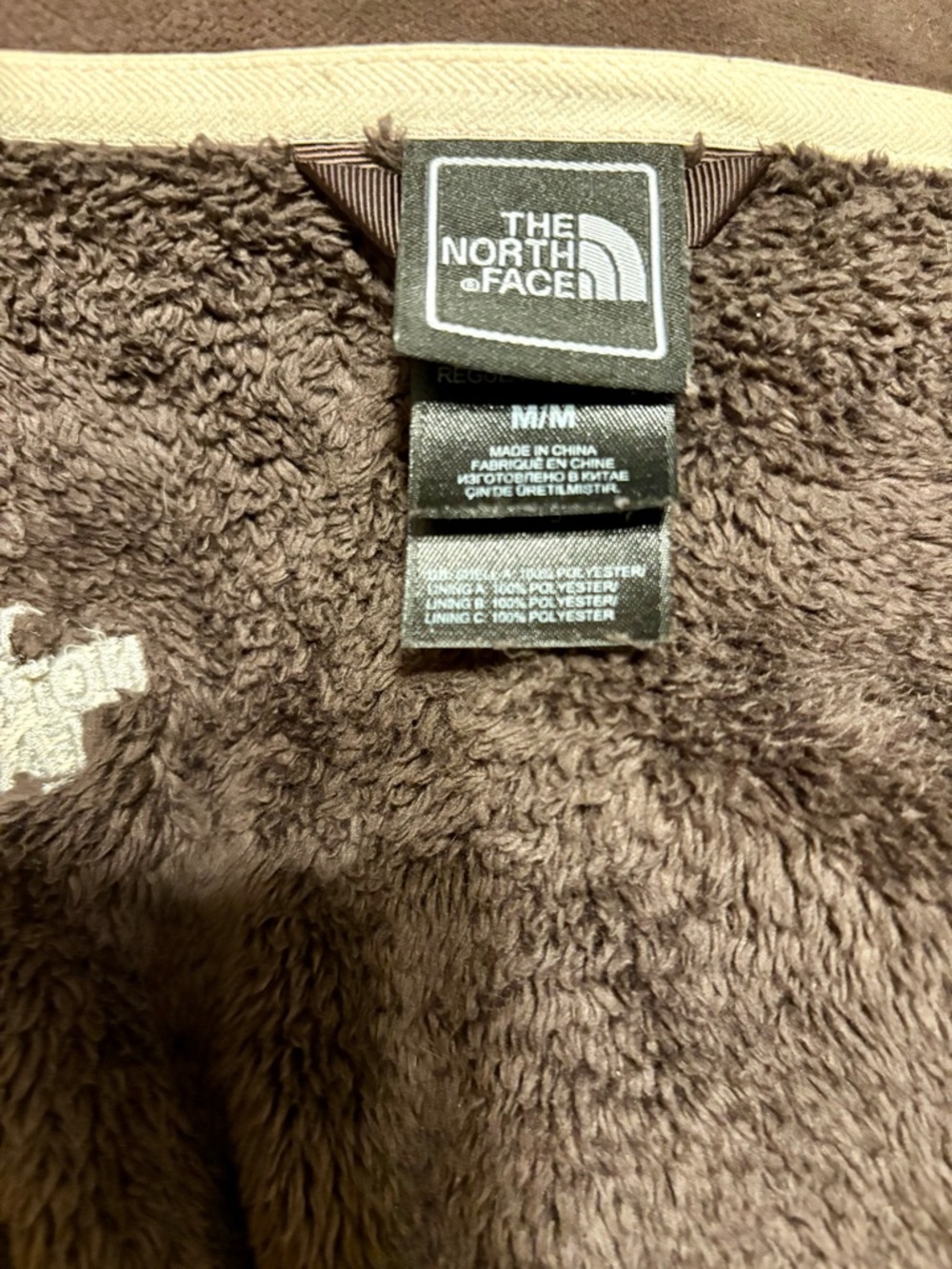 The North Face Osito Fleece Jacket Brown M Full Zip Cozy Soft Logo Womens - Picture 3 of 3